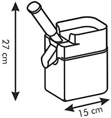 Tescoma Kirschentkerner manuell, Kirscheintsteiner mit Auffangbehälter, 18.5 x 11.5 x 20.5 cm,Stein