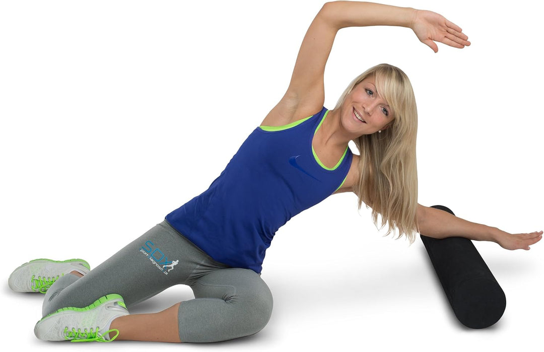 softX Pilates Trainingsgerät Rolle, Schwarz, 90 x 14.5 x 14.5 cm, 6520163