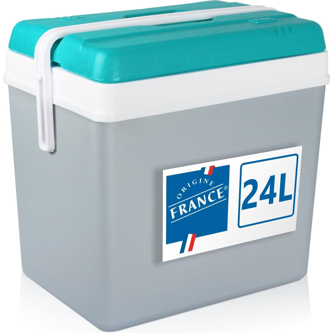 Kühlbox Isolierbox Kühltasche Camping Thermobox Isoliertasche Grau Kühlbox 24L, Kühlbox 24L