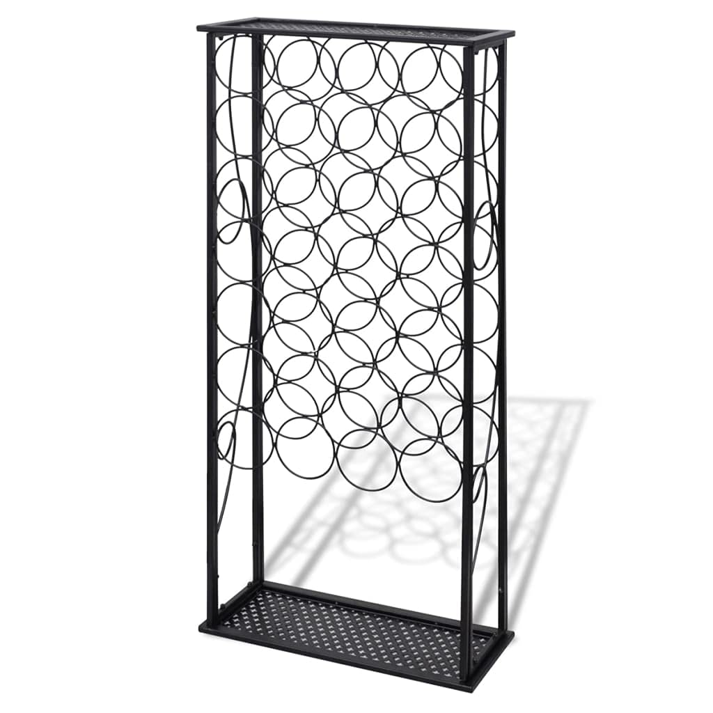 vidaXL Flaschenregal Flaschenständer Weinschrank Weinregal 28 Flaschen Metall 47.5 x 21 x 100 cm, 47