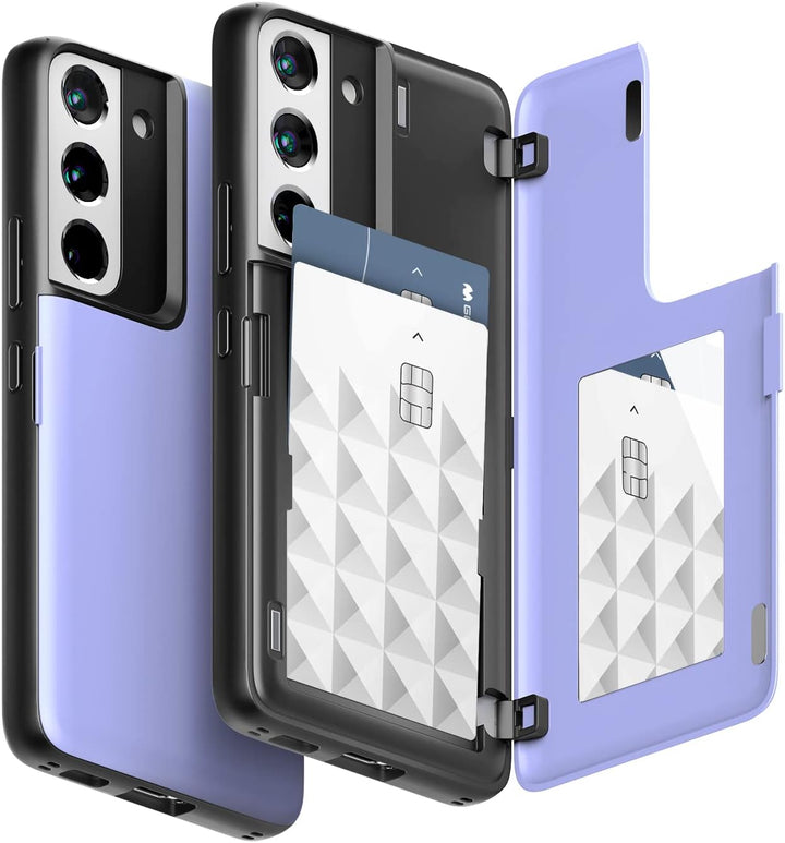 GOOSPERY Magnetic Door Bumper Hülle Kompatibel mit Galaxy S22, Dual Layer protektive Kartenhalter Wa