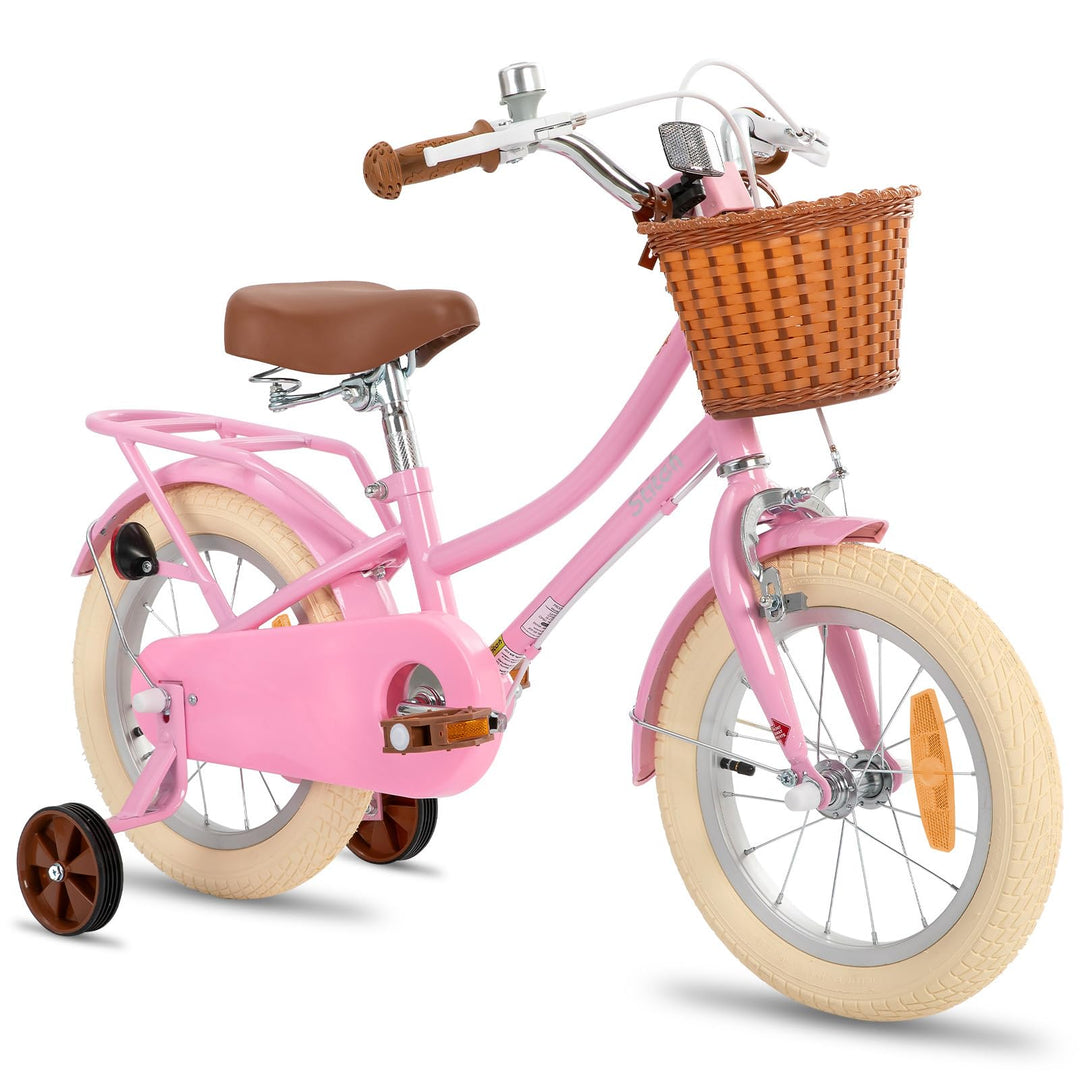 STITCH MANCHI 12/14/16/18 Zoll Kinderfahrrad mit Korb &amp; Stabilisatoren für 2-9 Jahre alte Mädchen &amp;
