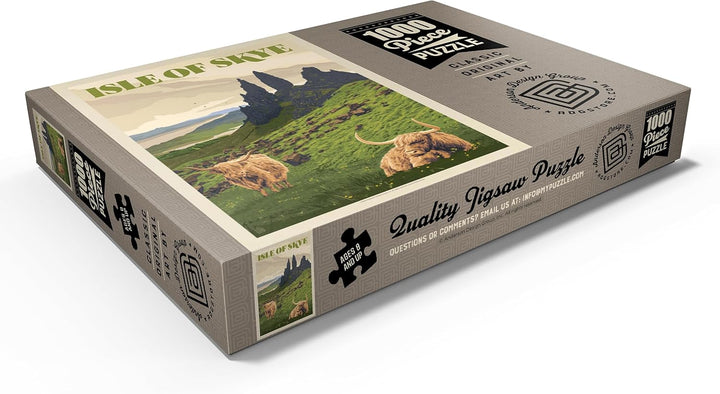 Schottland: Isle of Skye, Vintage Poster - Premium 1000 Teile Puzzle - MyPuzzle Sonderkollektion von