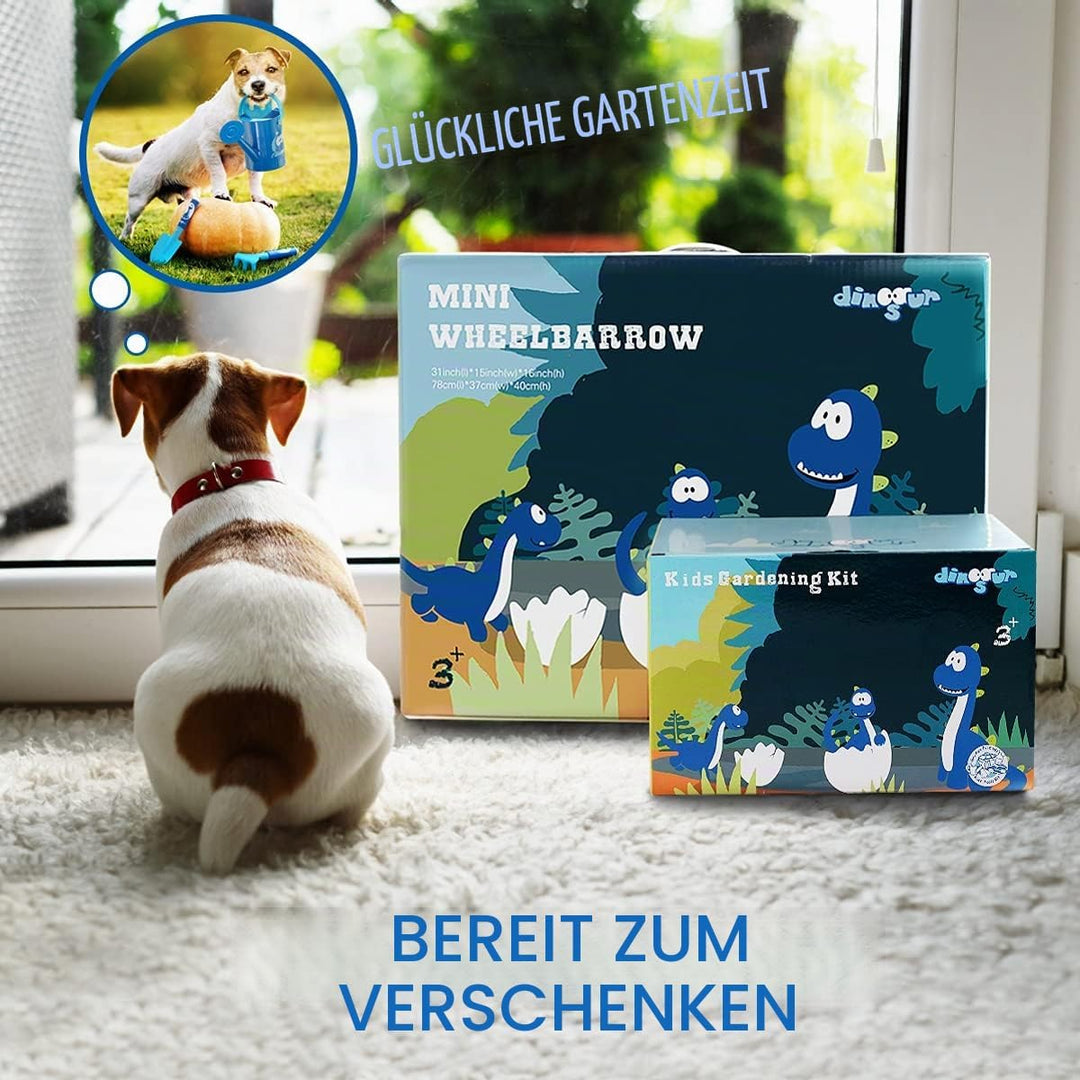 Colwelt Kinder-Garten-Set, 5-teilig, niedliche Metall-Gartengeräte für Kinder, inklusive Metall-Gies