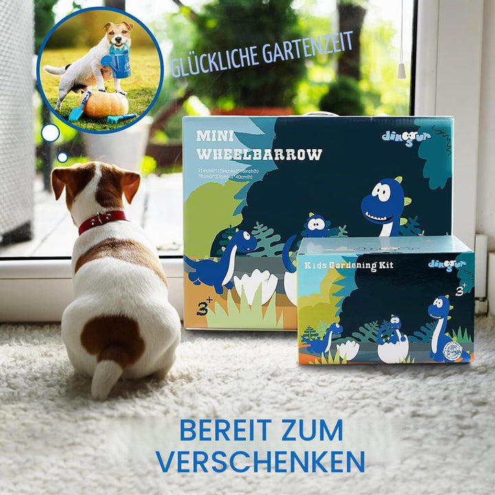 Colwelt Kinder-Garten-Set, 5-teilig, niedliche Metall-Gartengeräte für Kinder, inklusive Metall-Gies