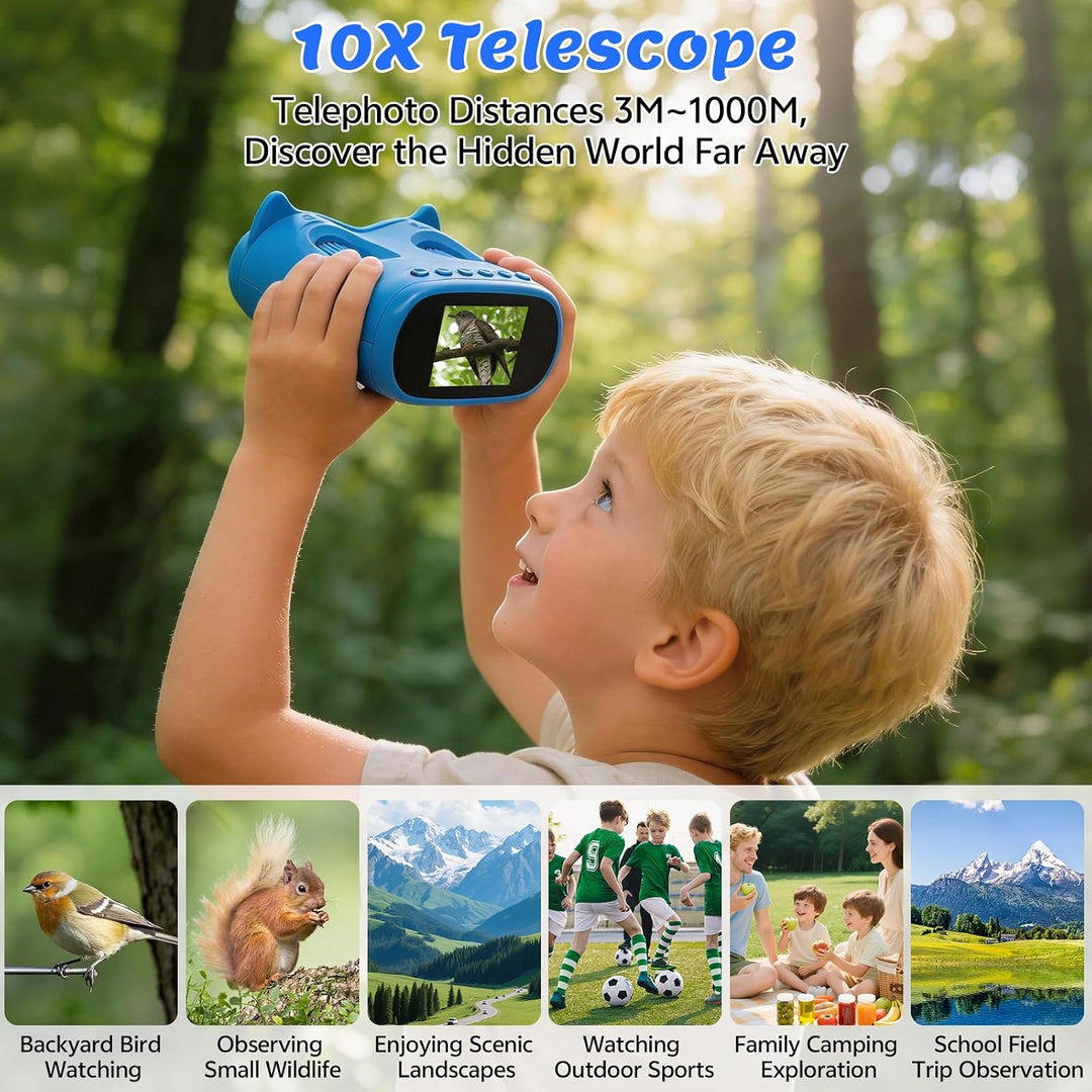 2-in-1 Digitales Mikroskop für Kinder, 1080P HD 2.0" Bildschirm Taschenmikroskop, 1000X, 8 LED Foto