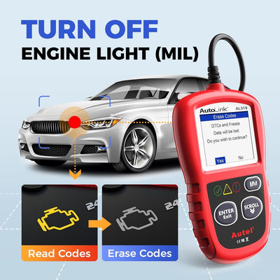 Autel AL319 OBD2 Diagnosegerät Fehlercode Lesen und Löschen, EchtzeitDaten und Fahrzeuginformationen