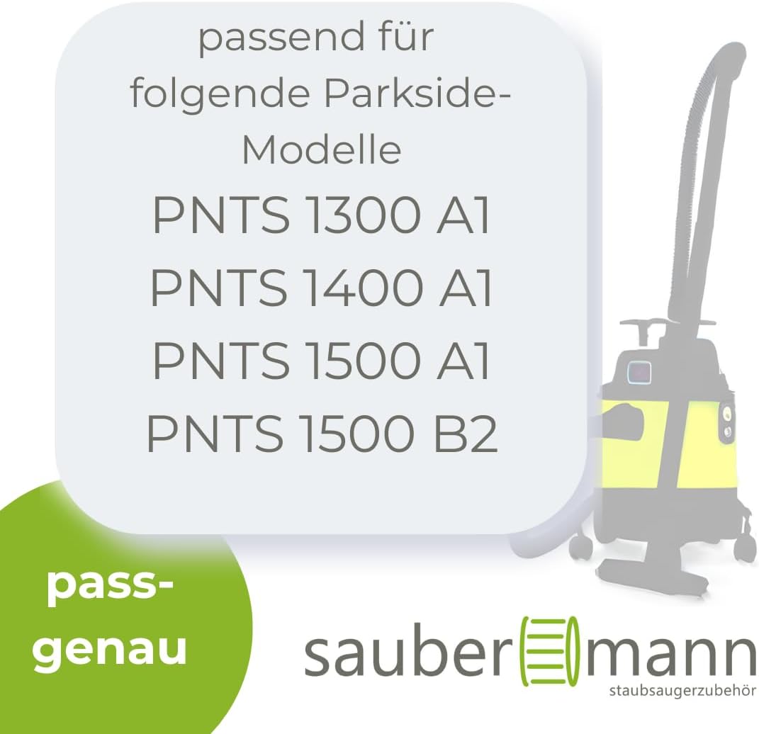 Premium Staubsaugerbeutel aus Vlies geeignet für Parkside - PNTS 1300 / PNTS 1400 / PNTS 1500 - "Mad