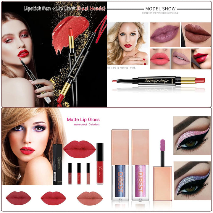 Professionelles Make-up Sets, MKNZOME 32St Schminkset Schminkkoffer Mädchen Gefüllt Frauen Makeup Pa