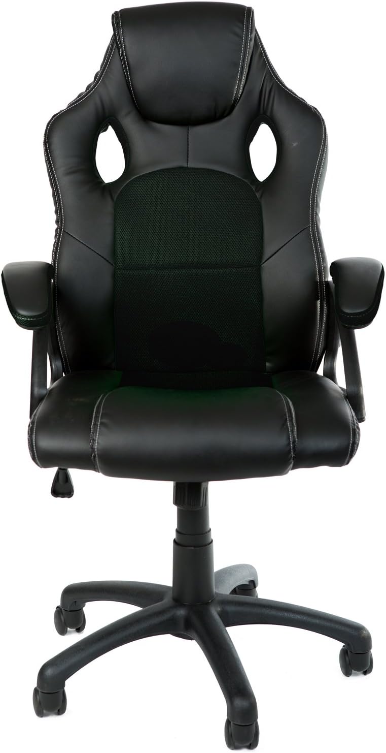 Gamer Stuhl Gaming Schreibtischstuhl Chefsessel Bürostuhl Ergonomisch, Schwarz, 9 Farbvarianten, gep