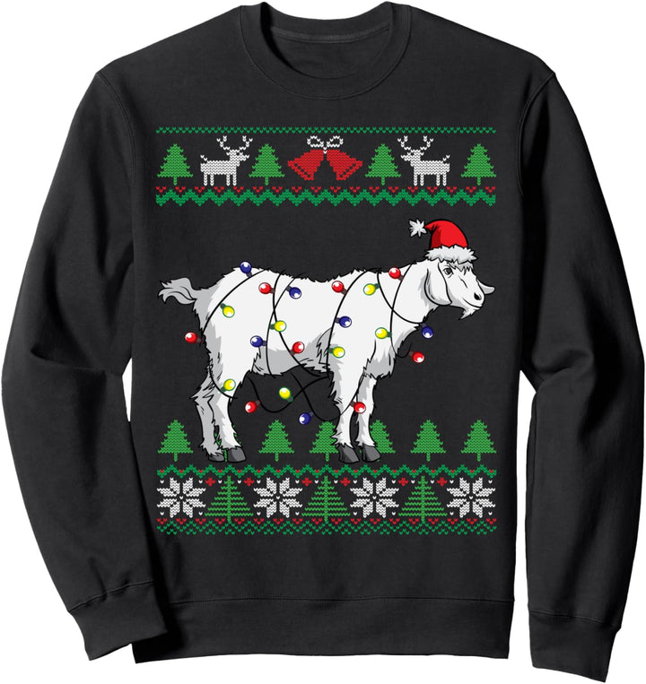 Ziege Weihnachtsmann Goat Santa Ugly Christmas Sweatshirt