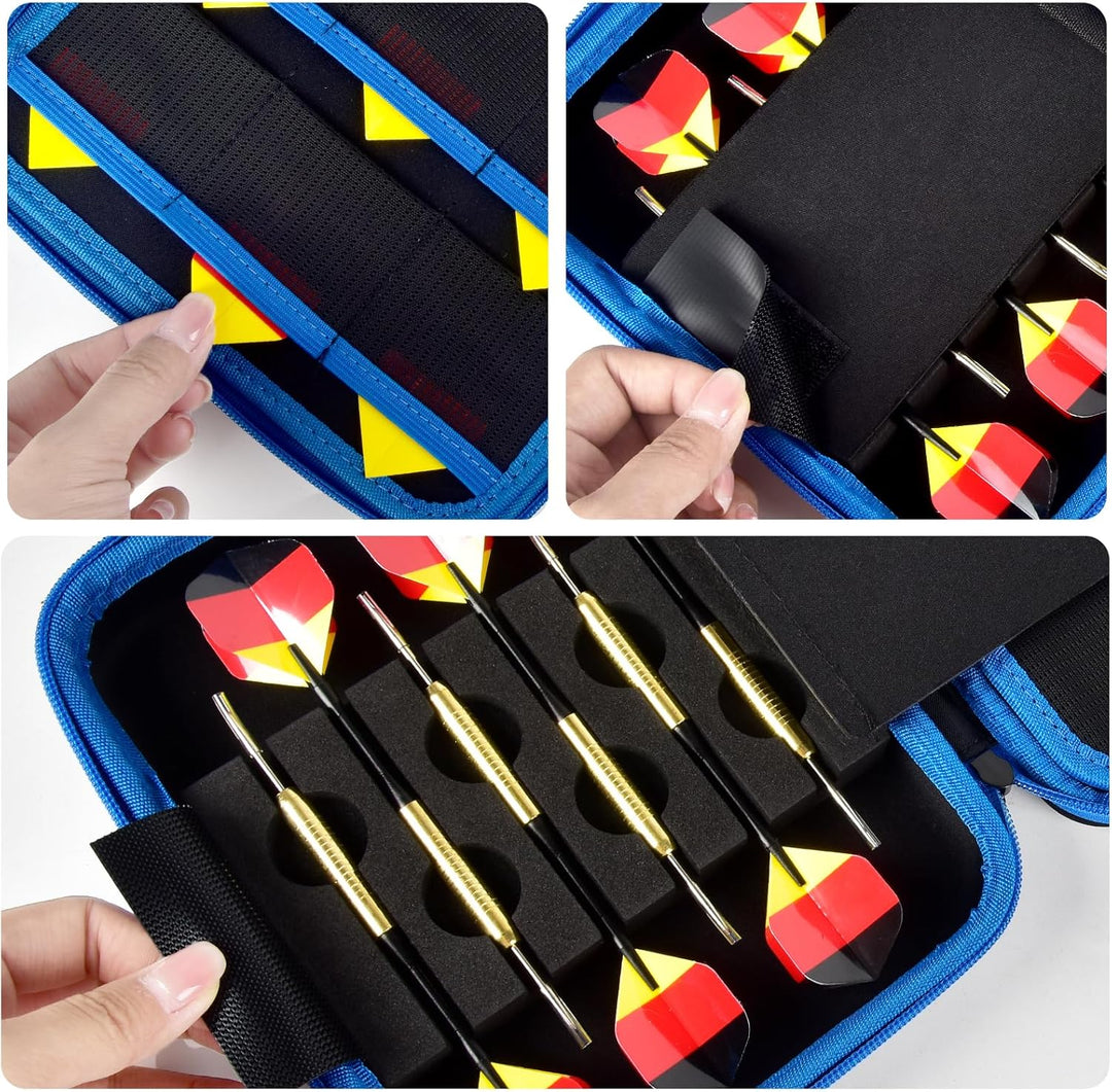 Boobowl Darts Tasche - Hard Shell Stossfeste Dart-Aufbewahrungstasche, Tragbare Tragekoste für Stahl