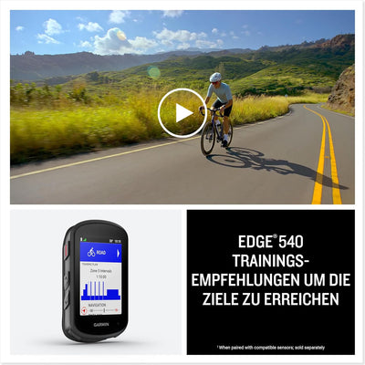 Garmin Edge 540 - EU Central + West, GPS-Fahrradcomputer mit Tastenbedienung, 2,6 Zoll Farbdisplay,