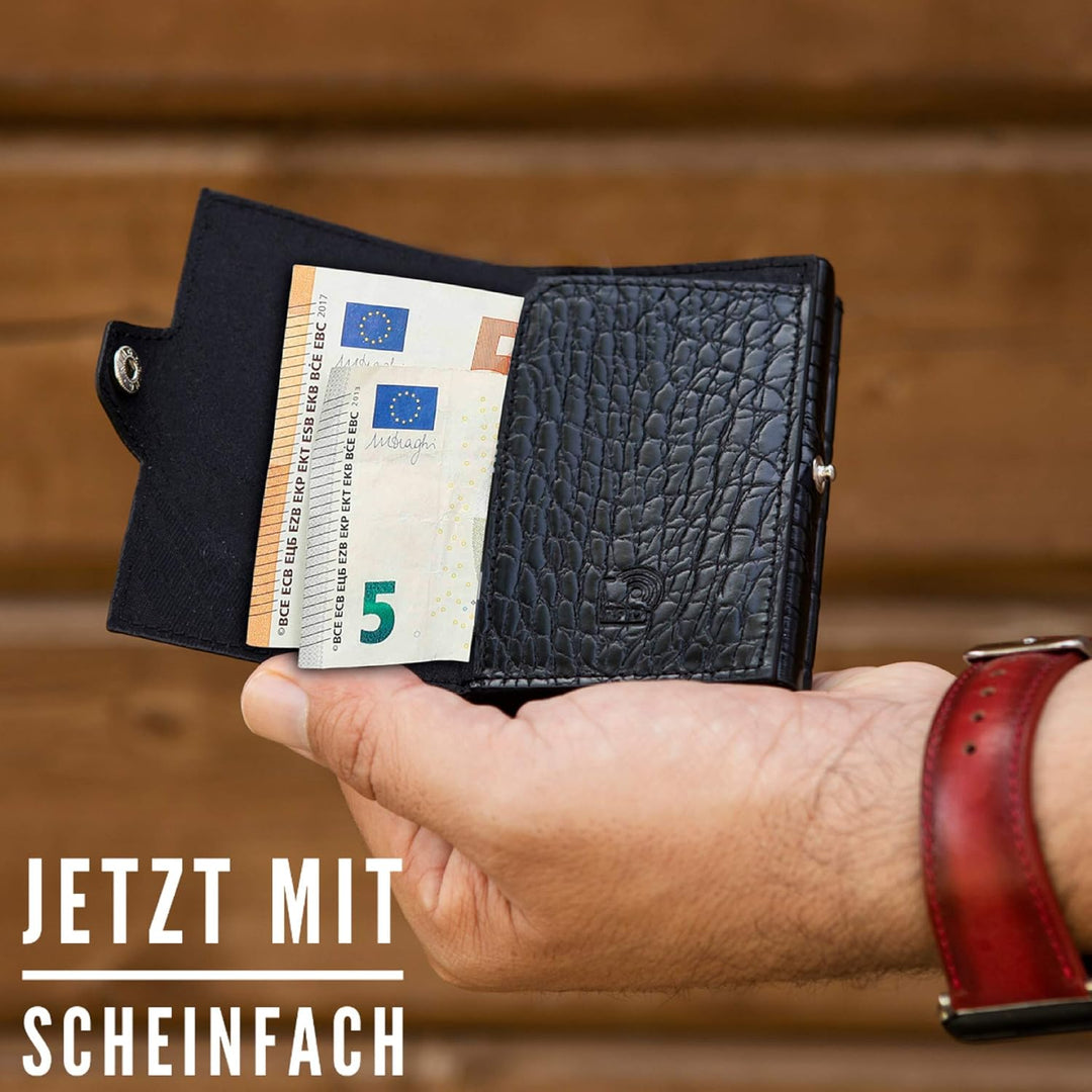 Solo Pelle Kartenetui | Kreditkartenetui | Leder Geldbörse Slim Wallet Portmonee | Geldbeutel mit RF