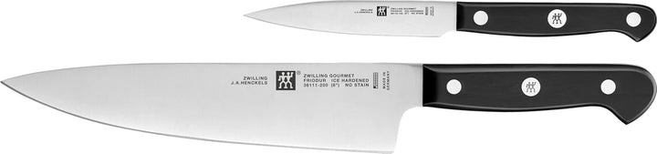 ZWILLING Gourmet Messer-Set, 2-teilig (Spick/Garniermesser 10 cm, Kochmesser 20cm), Rostfreier Spezi