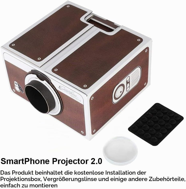 Handy-Projektor, Smart Portable Beamer Zweite Generation, DIY-Projektor Heimkino