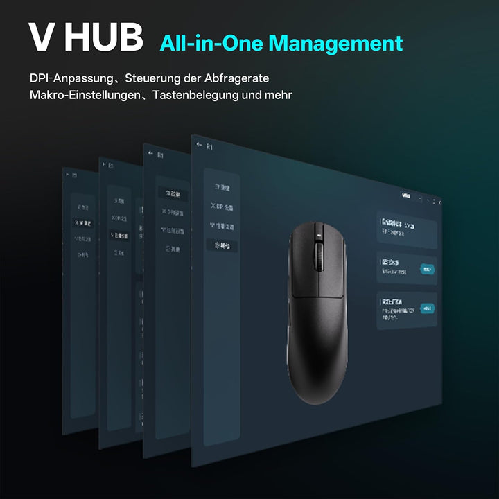 ATK VXE Dragonfly R1 Series Kabellose Gaming-Maus - ultraleicht (48-55 g), PixArt PAW3395/3395 SE Se