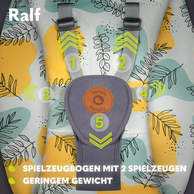 LIONELO Ralf 2in1 Babywippe und Liegestuhl, Fernbedienung, 12 Melodien, zwei Schaukelrichtungen, 5 S