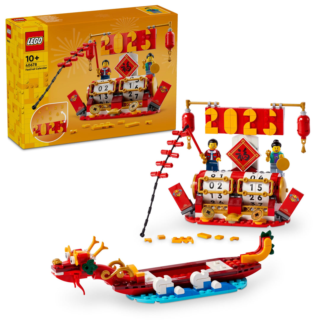 LEGO Feiertagskalender, Geschenk zu chinesischen Feiertagen für Jungen und Mädchen, Bauset zum Mondn