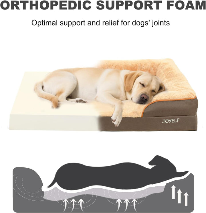 JOYELF Orthopädisches Hundebett für mittelgrosse Hunde, wasserdichtes Schaumstoffsofa mit abnehmbare