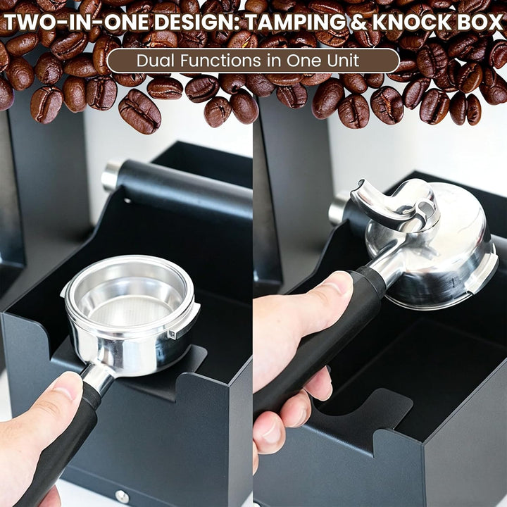 Abklopfbehälter für Siebträger Espresso, Kaffeesatz Abklopfbehälter Abklopfstab Stossdämpfende, Bari