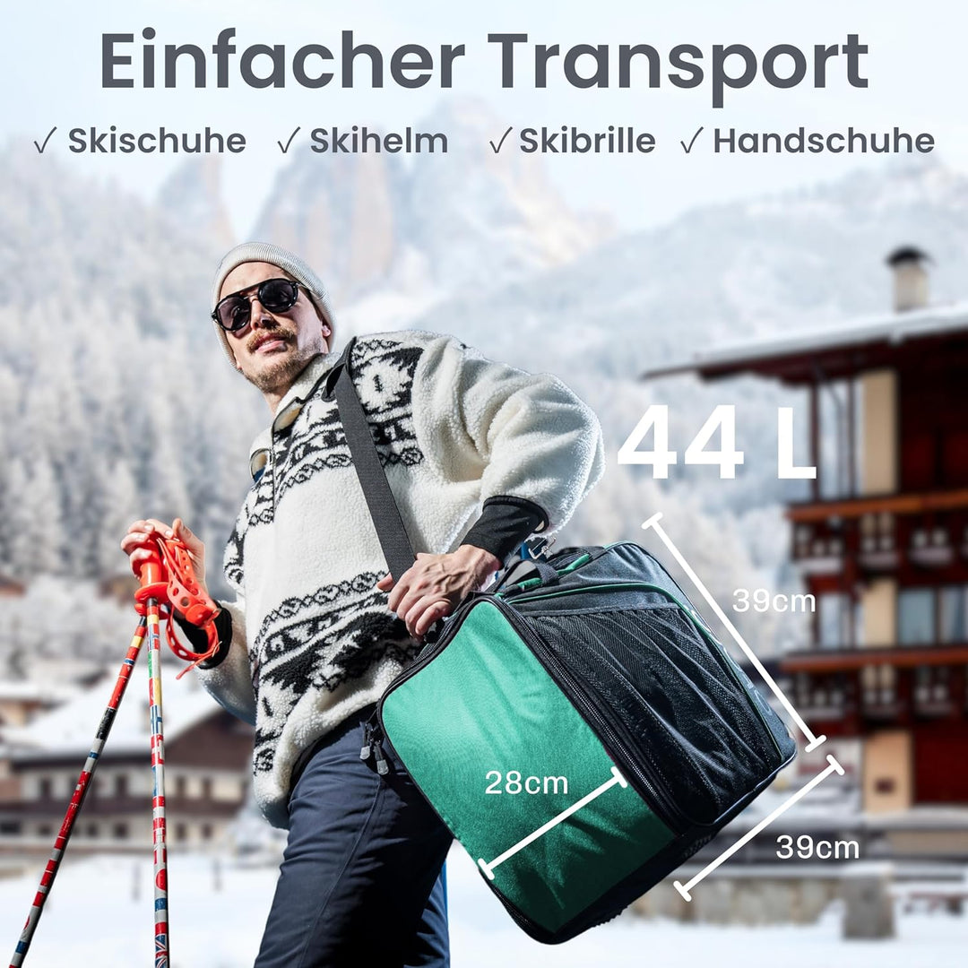 Otaro Skischuhtasche mit Helmfach (über 35.000 zufriedene Kunden) Premium Skitasche für Skischuhe |