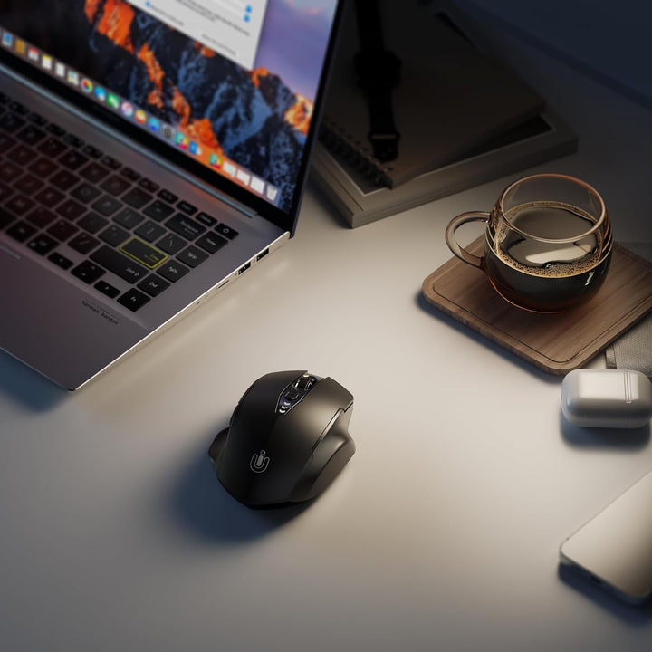 Uineer Bluetooth Maus, aktualisiert Maus kabellos Tri-Modus (BT 5.0/4.0+2,4 GHz), sichtbare Batterie