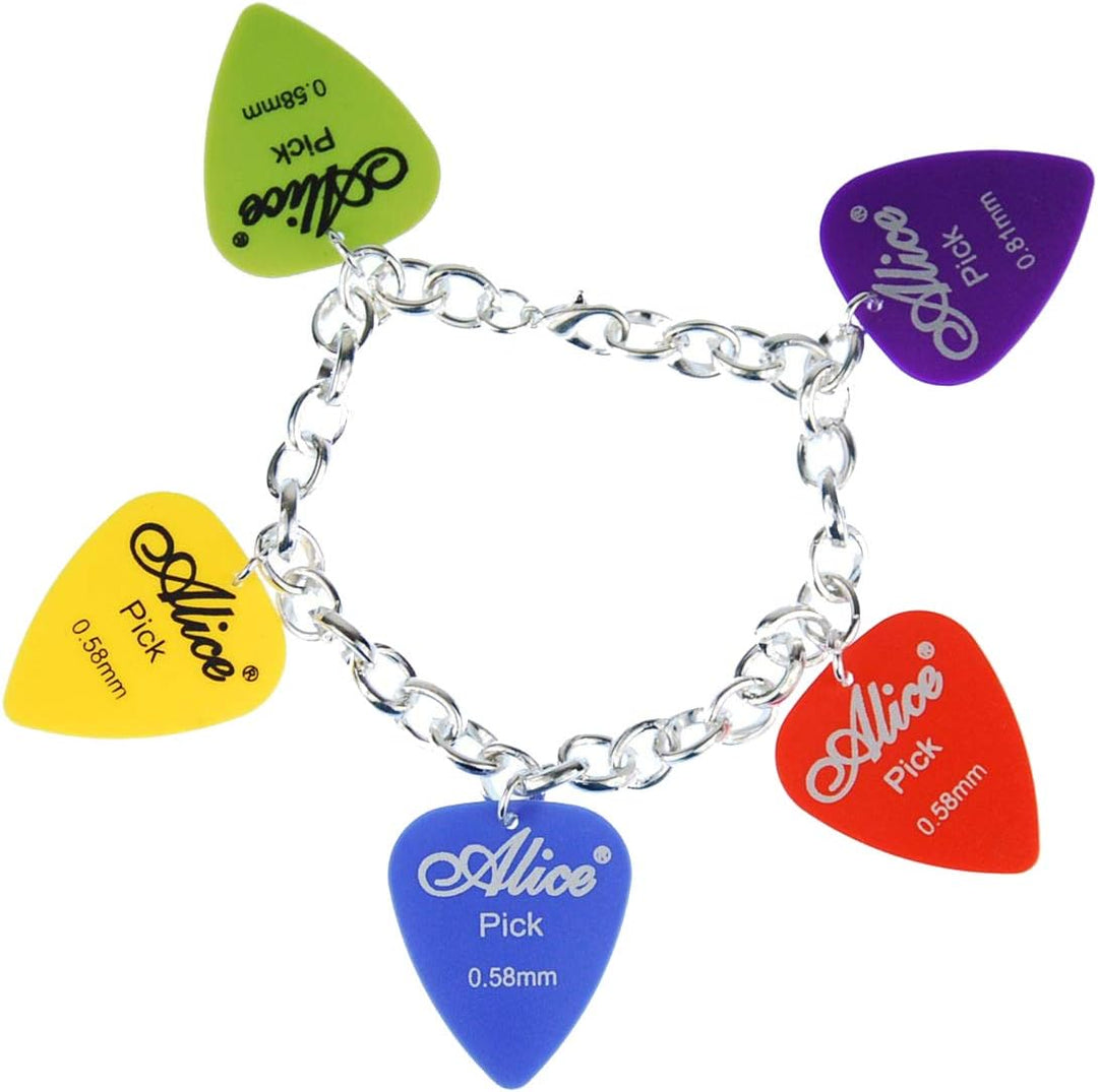 Miniblings Plektron Armband Plektrum Pick Gitarre Bass Punk bunt - Modeschmuck handmade - Damen Mädc