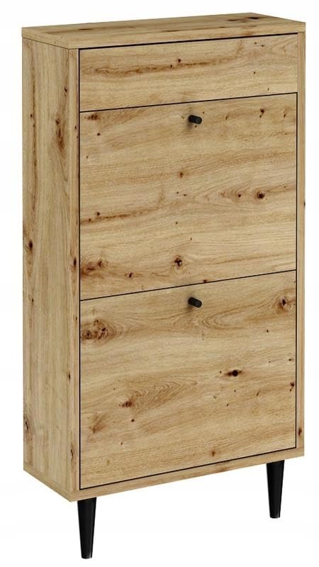 MATKAM Dotti Schuhschrank in moderner Skandi-Optik| Ausklappbare Schuhablage, zusätzlicher Stauraum