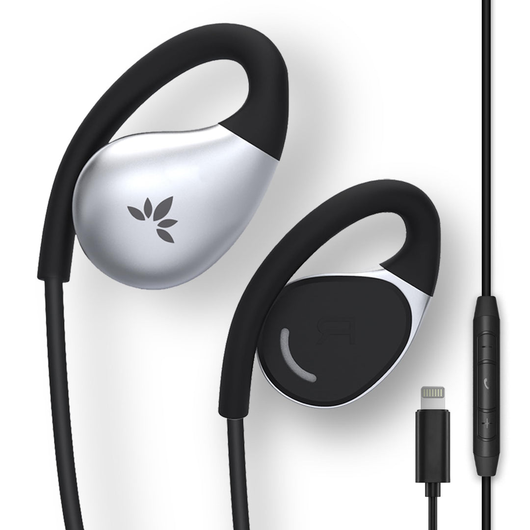 Avantree Resolve (Gross) – Kabelgebundene Open-Ear Kopfhörer mit Mikrofon & Über-Ohr-Haken, für Seni