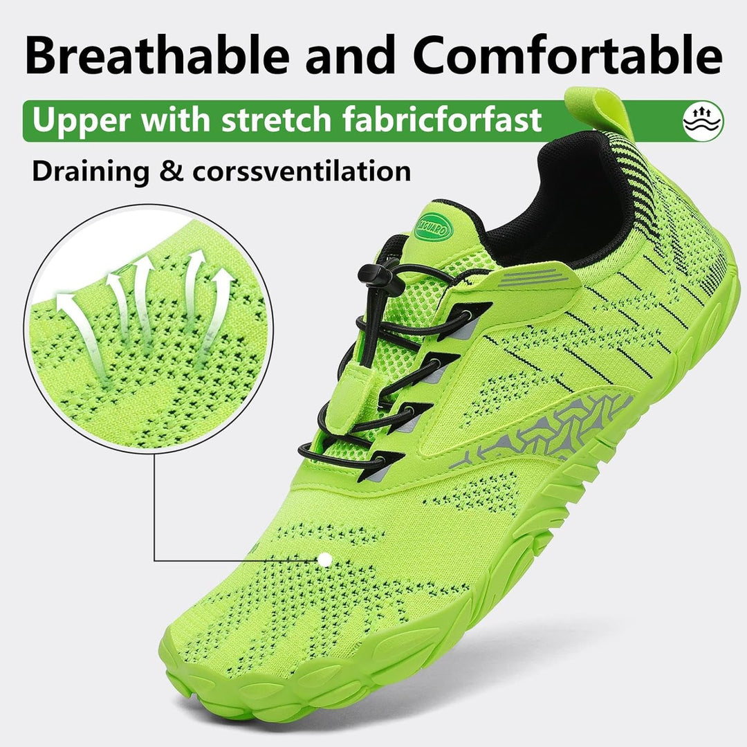 SAGUARO Unisex Barfussschuhe Damen Minimalistische Fitnessschuhe Herren Outdoor Wanderschuhe Trailla