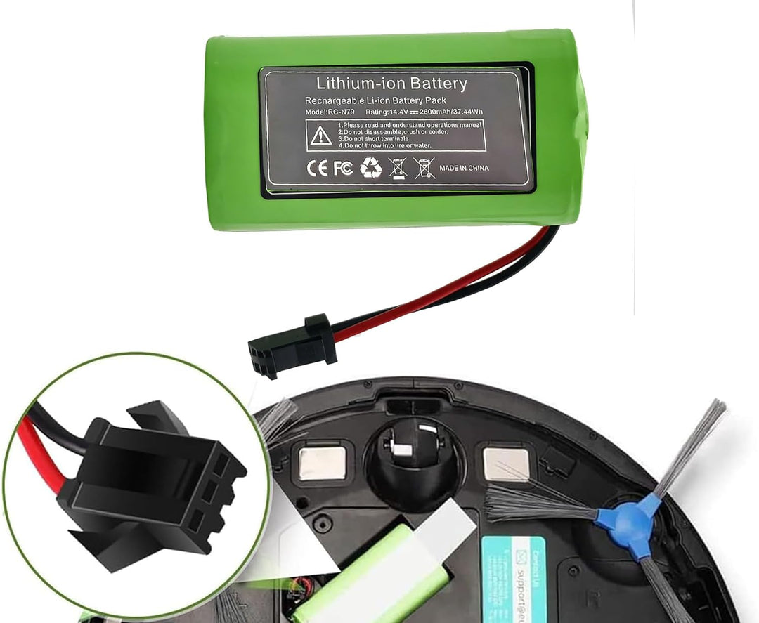 14.4V 2,6Ah Ersatz Akku für Eufy RoboVac G10 G20 G30 G35 G40 Hybrid, für Ecovacs Deebot N79 N79S DN6