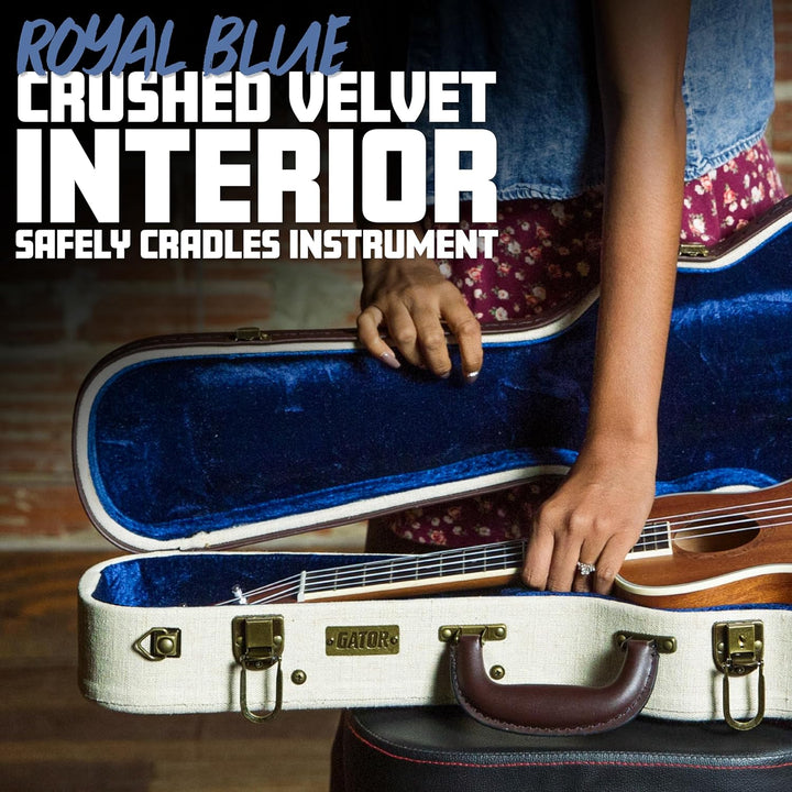 GATOR-Fälle GW-JM-UKE-SOP-Fall für Sopran-Ukulele Beige Sopran-Ukulele, Beige Sopran-Ukulele