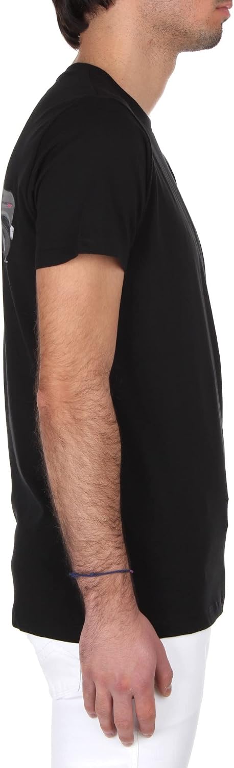 Replay Herren T-Shirt Kurzarm mit Print XL Black 098, XL Black 098