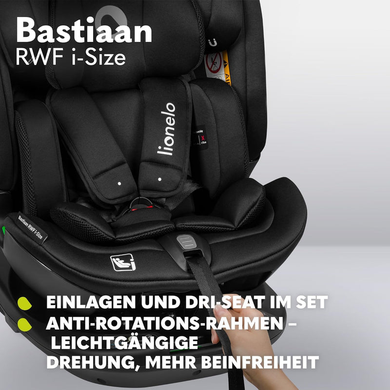 LIONELO Bastiaan RWF Baby- und Kleinkindautositz 0-36 kg von 40–150 cm 360° drehbar ISOFIX-zertifizi