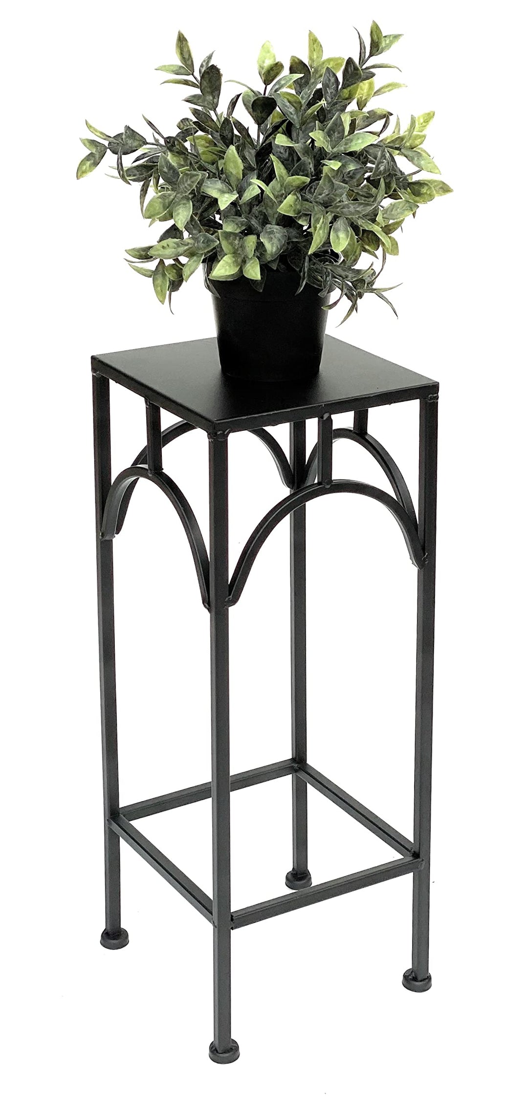 DanDiBo Blumenhocker Metall Schwarz Eckig 50 cm Blumenständer 96132 S Beistelltisch Blumensäule Mode