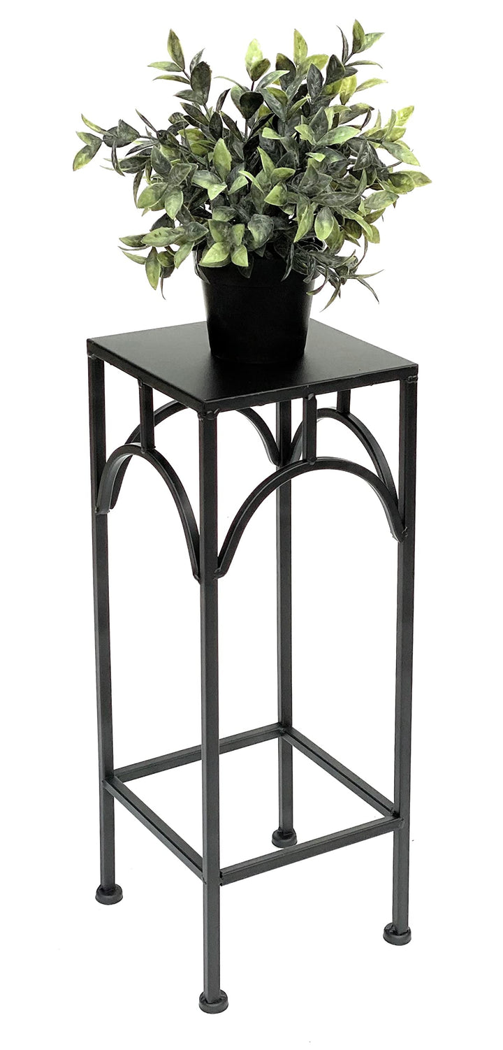 DanDiBo Blumenhocker Metall Schwarz Eckig 50 cm Blumenständer 96132 S Beistelltisch Blumensäule Mode