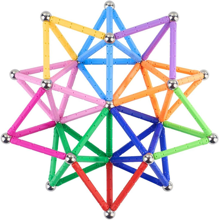 204 Stück Magnetische Bausteine, Spielzeug, Magnet Lernspielzeug, Magnetblöcke, Stapelspielzeug-Set