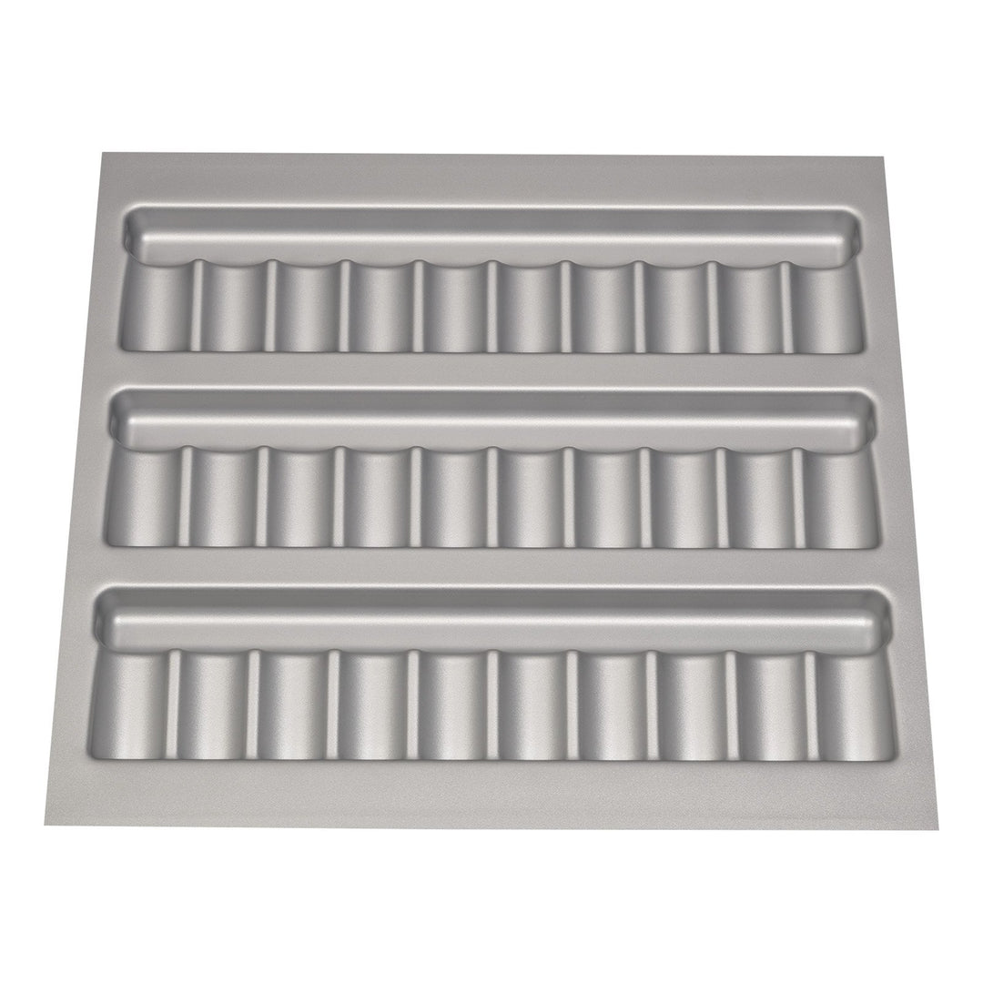 ORGA-BOX® Kunststoff Gewürzgläsereinsatz Gewürzdoseneinsatz / 513 x 28 x 473 mm/silbergrau/für Blum