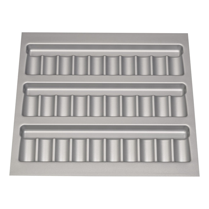 ORGA-BOX® Kunststoff Gewürzgläsereinsatz Gewürzdoseneinsatz / 513 x 28 x 473 mm/silbergrau/für Blum