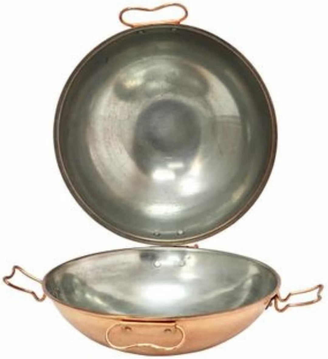 CopperGarden® Cataplana Bräter aus handverzinntem glattem Kupfer mit ca 18 cm Durchmesser I Portugie