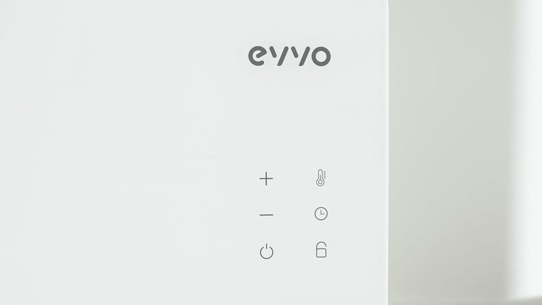 Elektrischer Heizkörper EVVO C, weisses Glas, 1000 W, WLAN, regulierbarer Thermostat, Google-Home, A