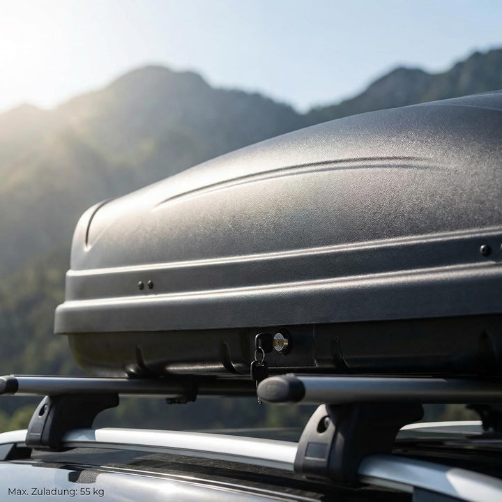 Dachbox VDP-MAA320 schwarz matt Auto-Dachkoffer abschliessbar 320 Liter