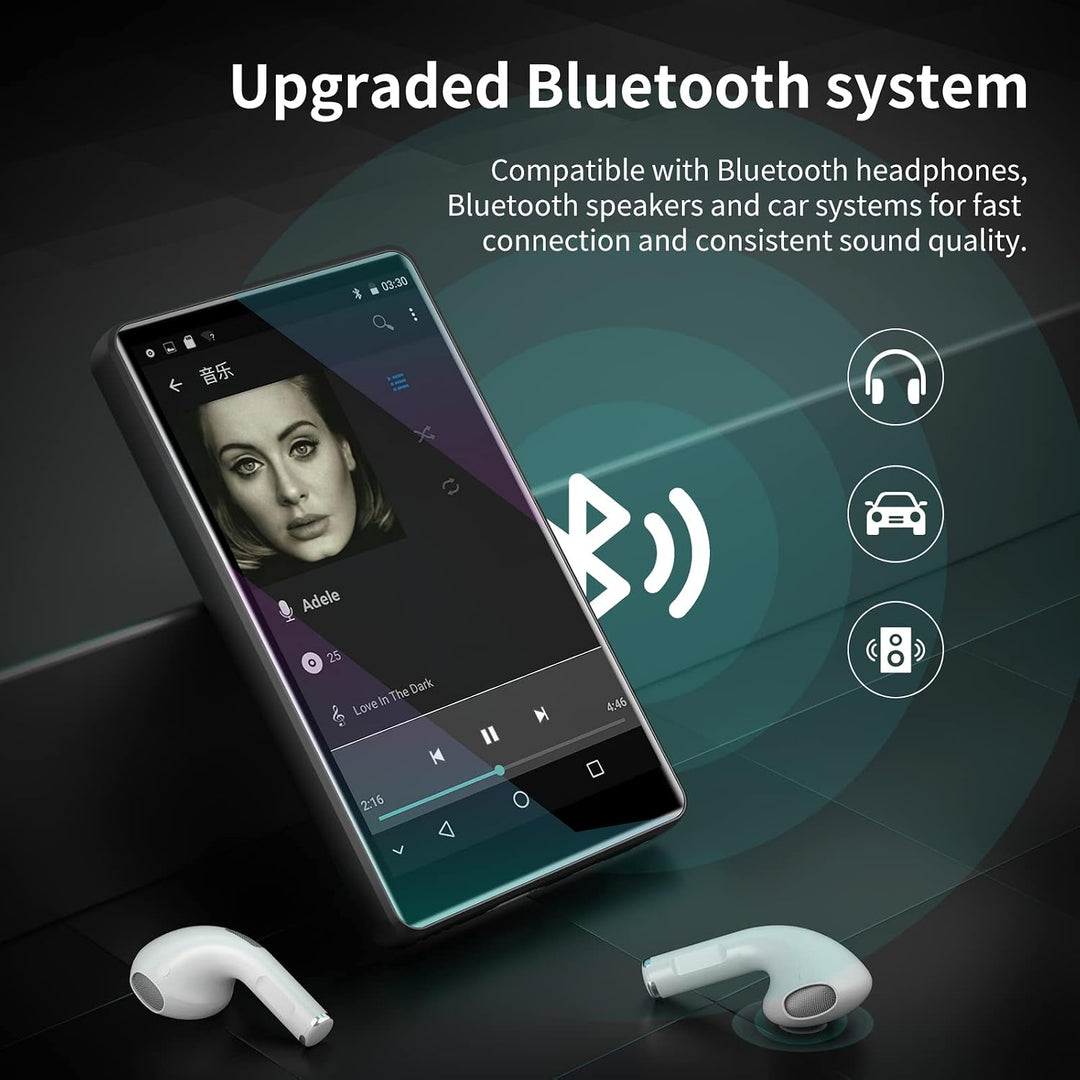 SWOFY 80GB MP3 Player with Bluetooth and WiFi, 4.0 Inch Touchscreen MP3 MP4 Player portablem Stereo,
