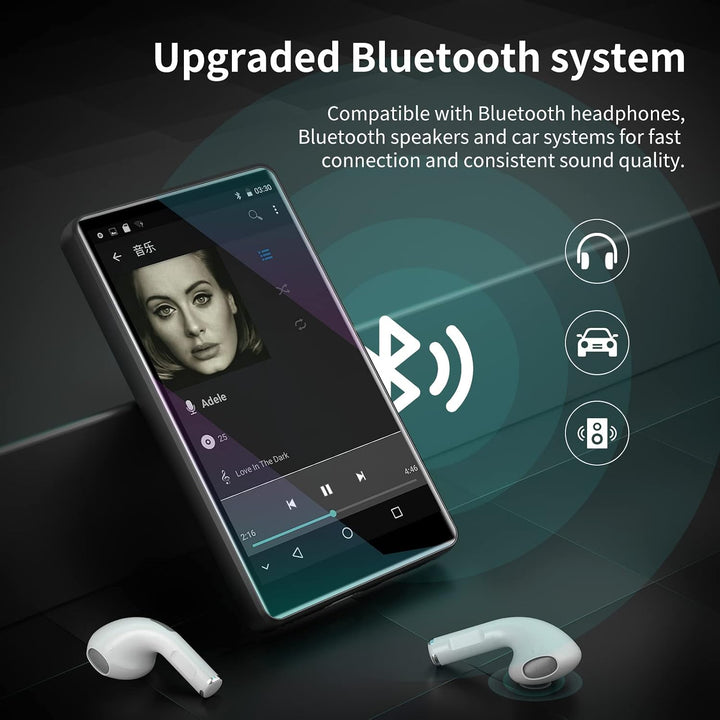 SWOFY 80GB MP3 Player with Bluetooth and WiFi, 4.0 Inch Touchscreen MP3 MP4 Player portablem Stereo,