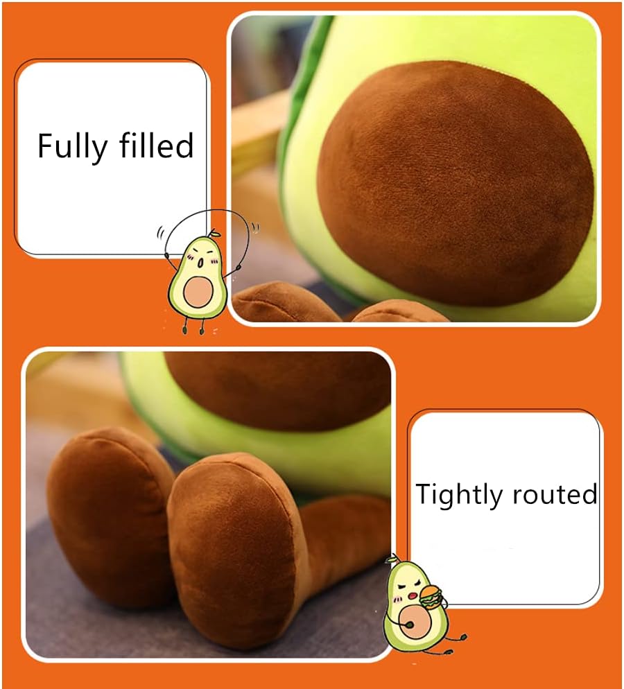 XIAOHONG 60cm Avocado-Frucht-weiches Plüsch-Spielzeug, Avocado-Plüsch-Puppe, niedliches Spielzeug, A