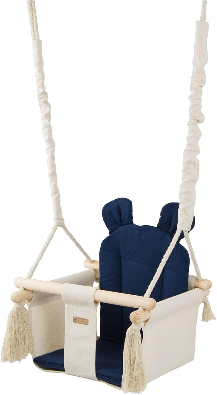Kinderschaukel Babyschaukel Indoor-Schaukel Hängeschaukel Sitzschaukel Hängesitz (Muster: cremefarbe