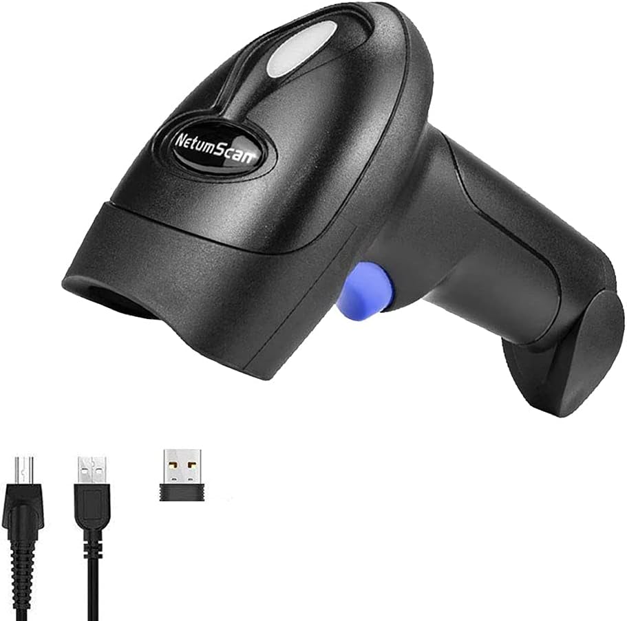 NetumScan Kabelloser 2D-Barcode-Scanner - Tragbarer Barcode-Leser/Scanner QR PDF417 DataMatrix Maxic