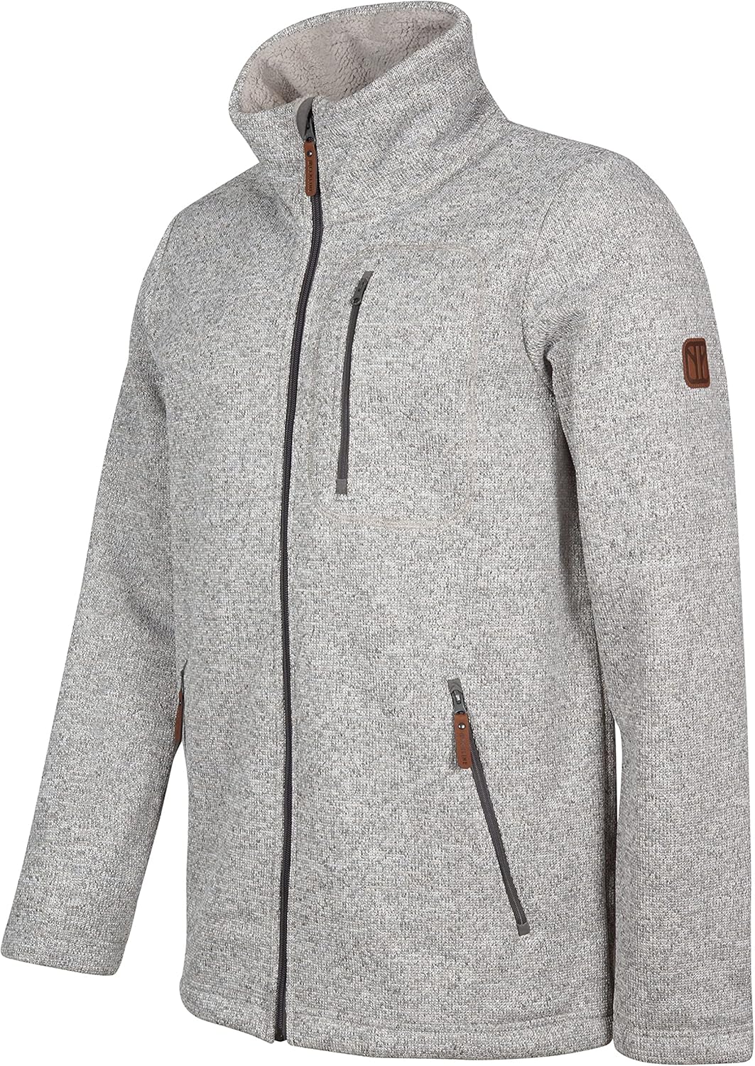 ELKLINE Herren Strickfleecejacke Fat Chance 1013043 S khaki-khaki, S khaki-khaki