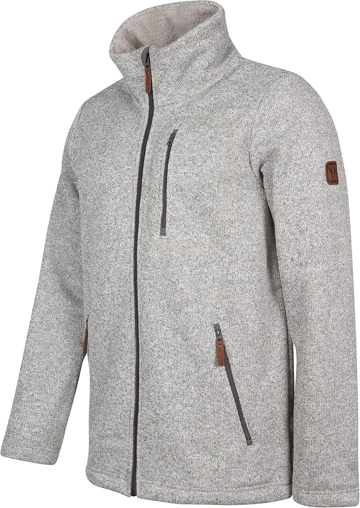 ELKLINE Herren Strickfleecejacke Fat Chance 1013043 S khaki-khaki, S khaki-khaki